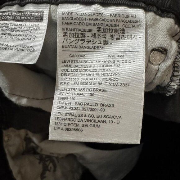 Levis 502 Jeans Mens 33x30 Gray Regular Taper Stretch Denim Pants Casual - Picture 5 of 12